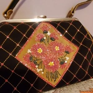 🔮 Rare! Isabella Fiore Beaded Handbag Purse LkNew